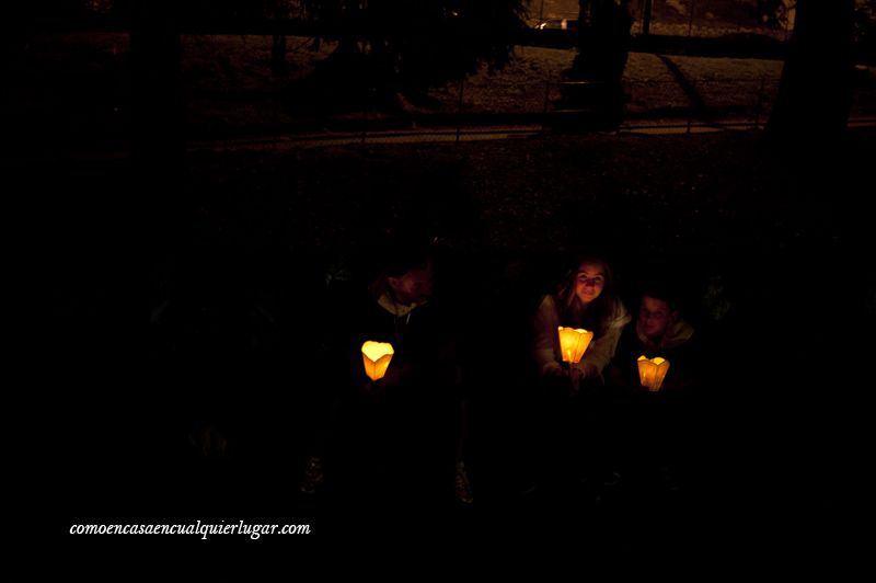 velas nocturnas en santuario