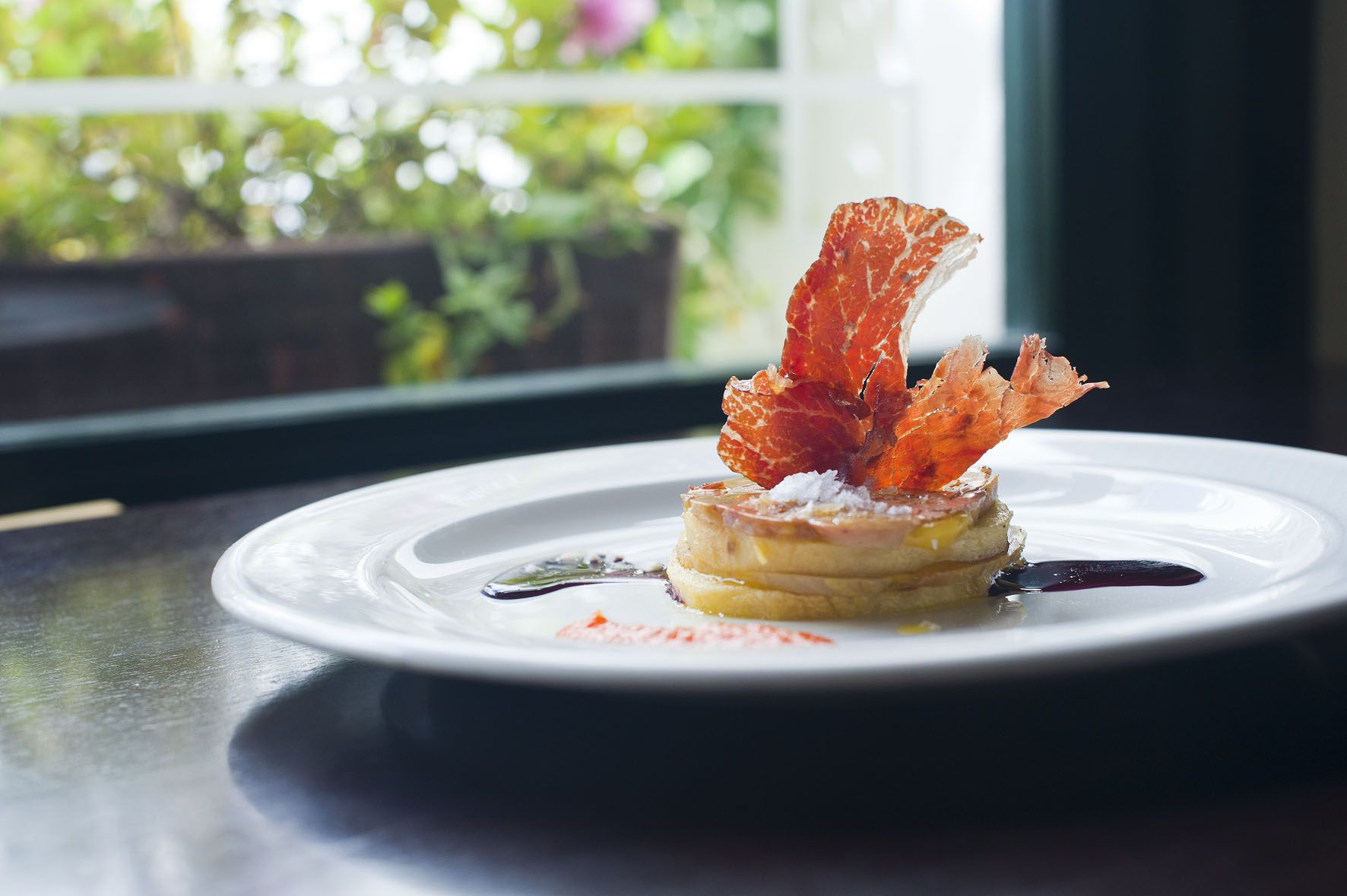 Foie grass ecologico con jamón Restaurante El Rincocillo Monestario Badajoz