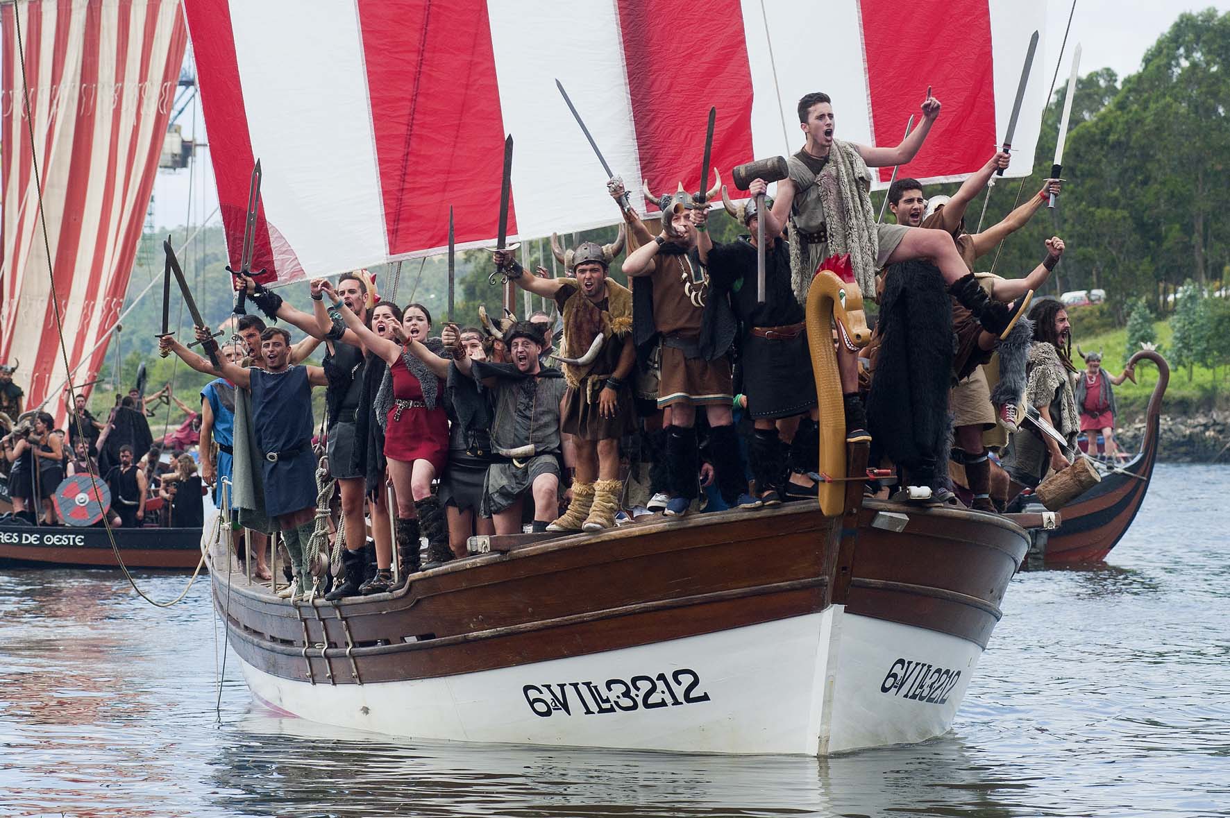 Romería Vikinga Catoira, Pontevedra, Galicia