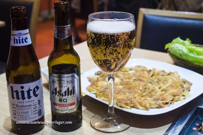 Maru el restaurante Coreano Japonés de Madrid cervezas coreanas