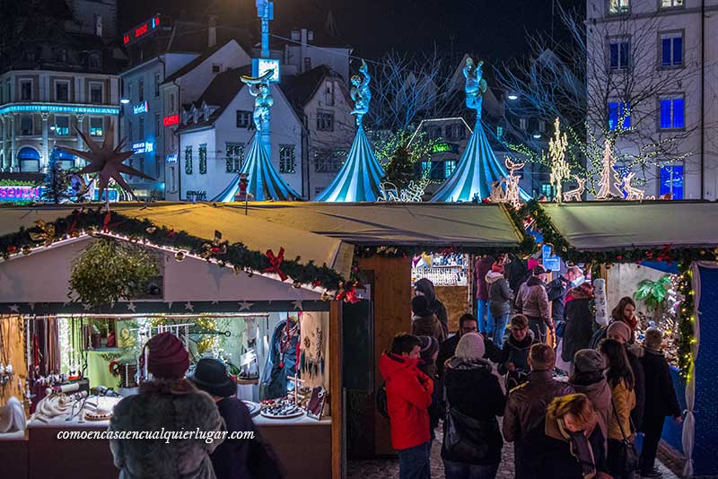 Mercadillo de navidad en Basilea