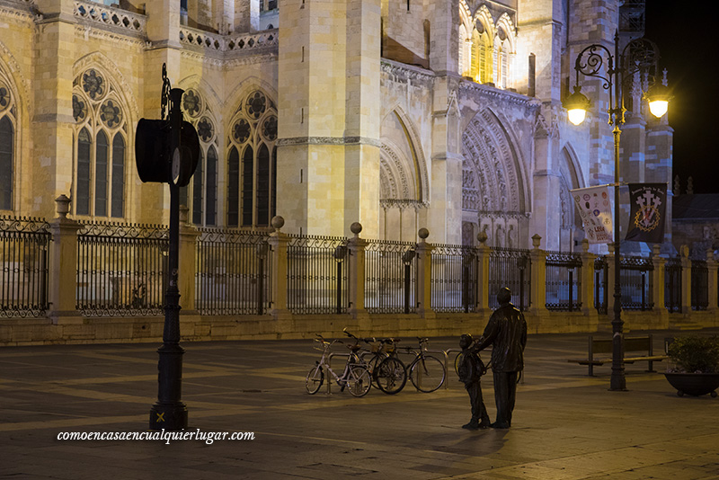 catedral de leon nocturno